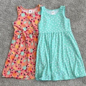 Vibrant Kids Sleeveless Dresses - Fruit and Polka Dot Designs